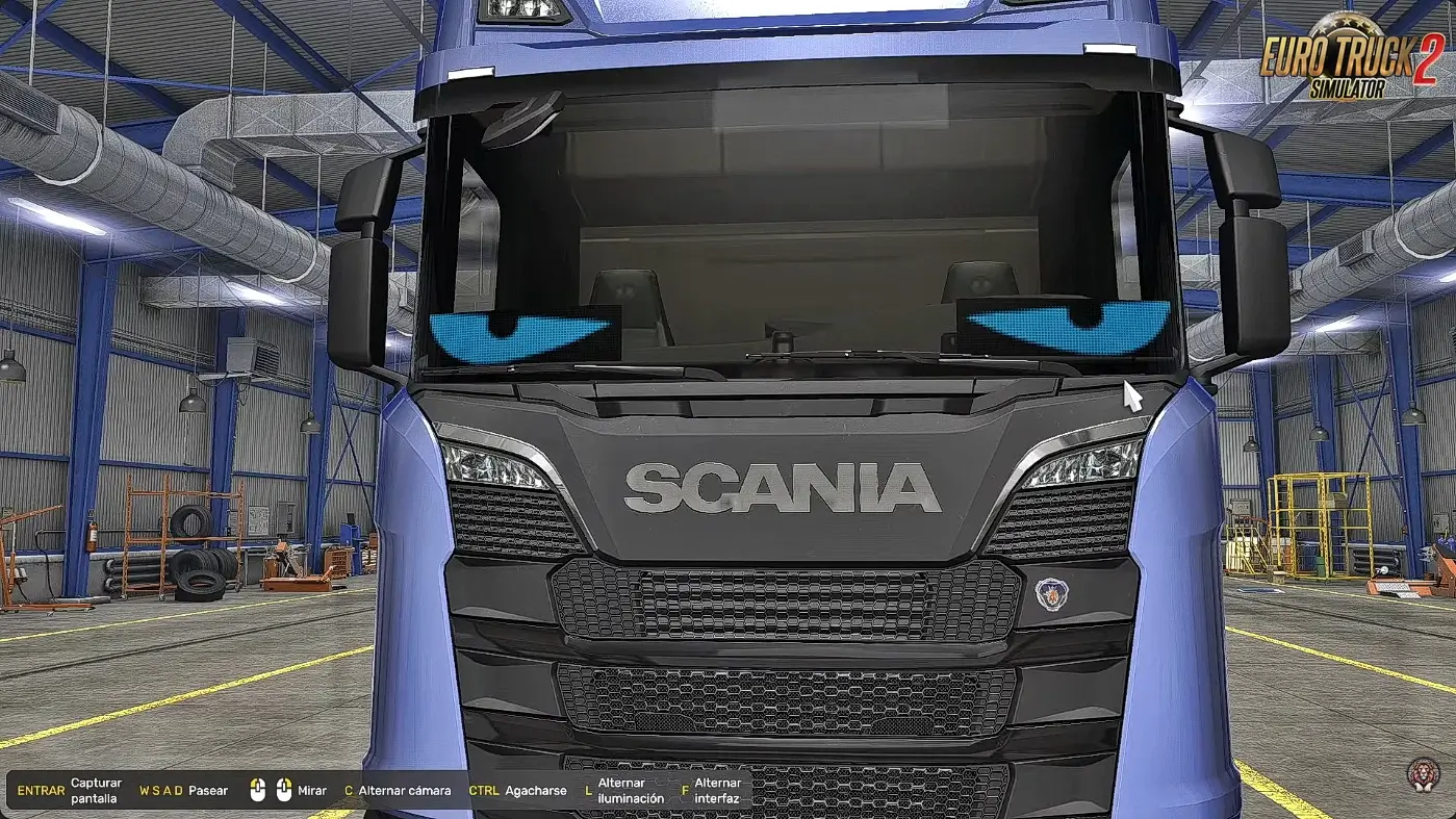 Animated LED Window Eyes Pack v1.0 (1.59.x) for ETS2