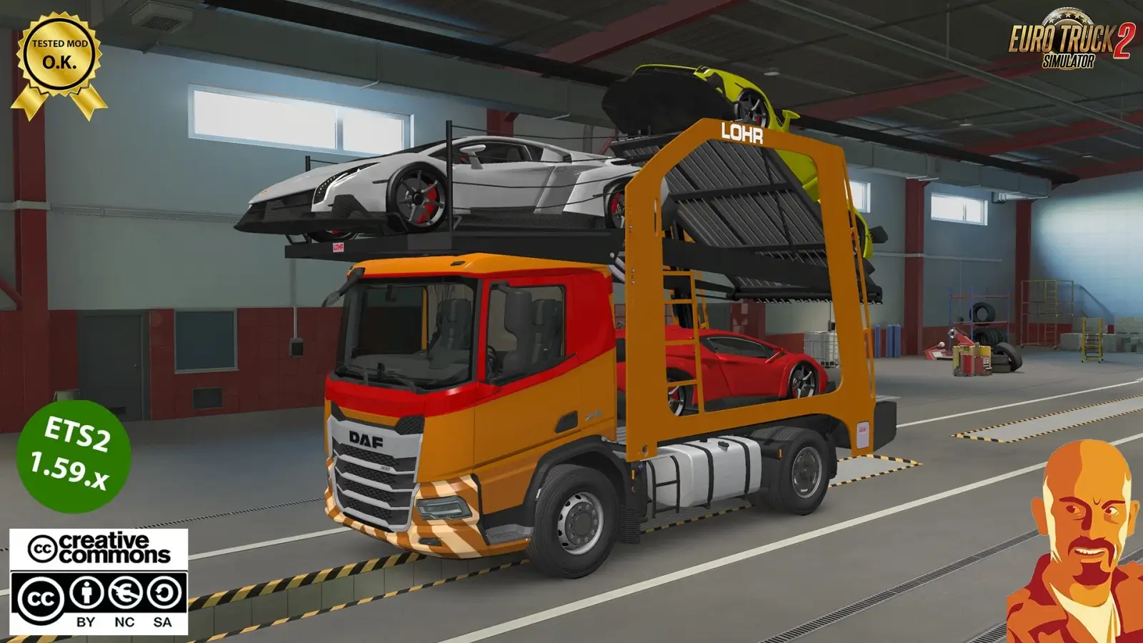 DAF XD  Truck + Car Transporter v2.0 (1.59.x) for ETS2
