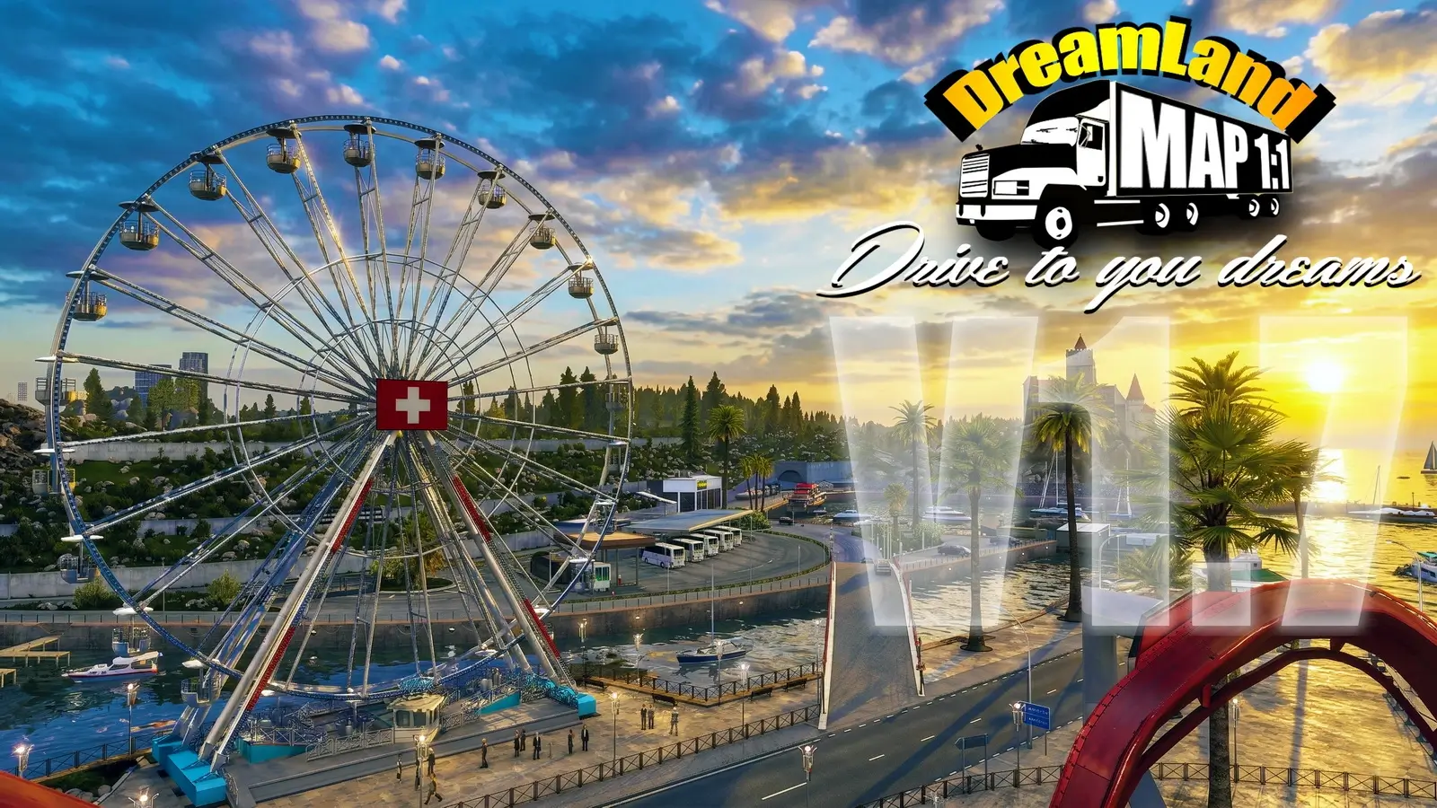 DreamLand Map v1.7 (1.59.x) for ETS2