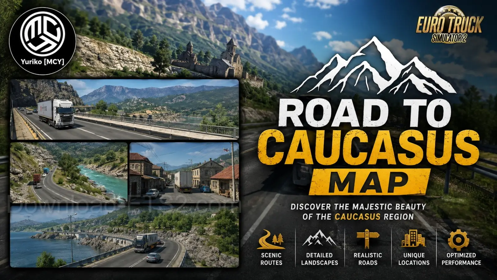 Road to Caucasus Map v2.7 (1.59.x) for ETS2
