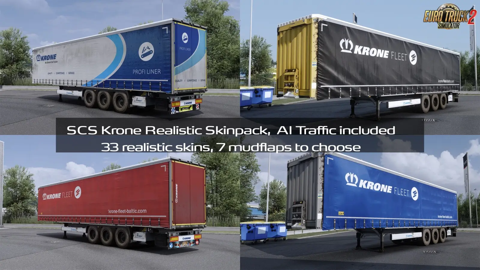 SCS Krone Realistic Skinpack v2.0 (1.59.x) for ETS2