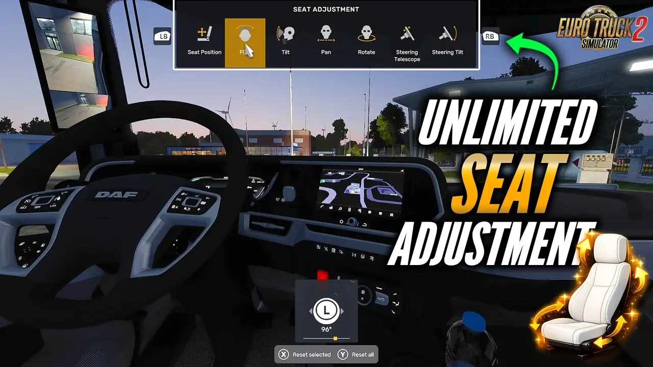 Unlimited Seat Adjustment v0.5 By Smokzda (1.59.x) for ETS2