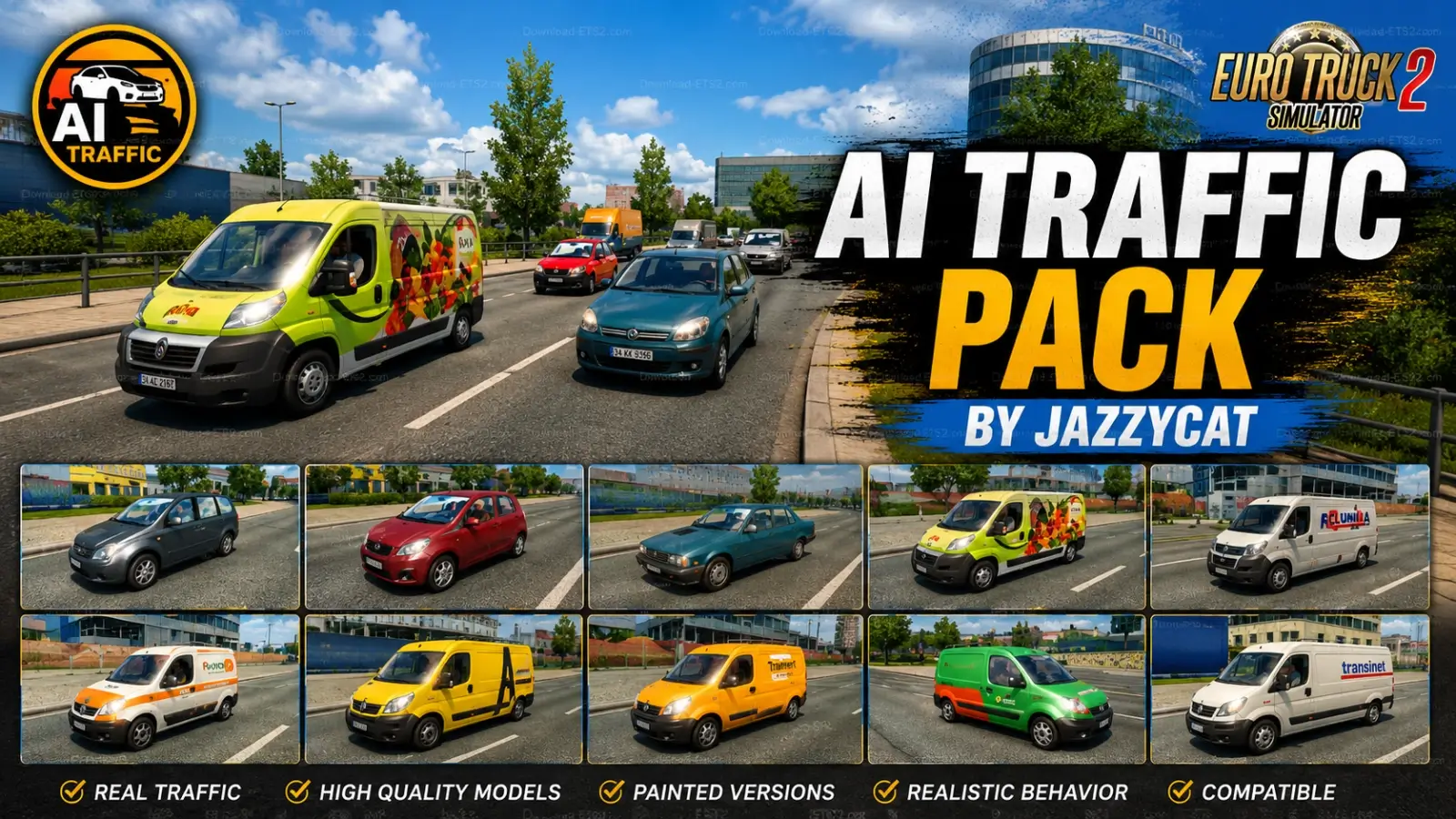 AI Traffic Pack v21.8.14 by Jazzycat (1.60.x) for ETS2
