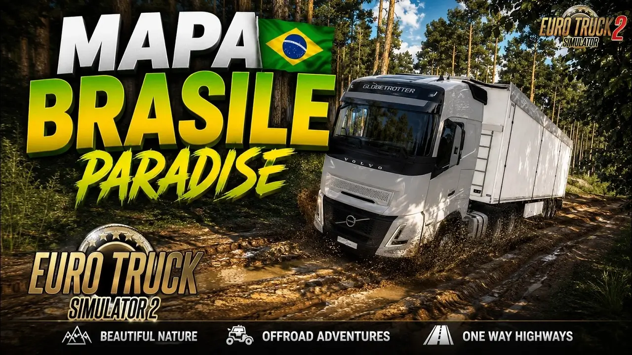 Mapa Brasil Paradise v3.0 (1.59.x) for ETS2