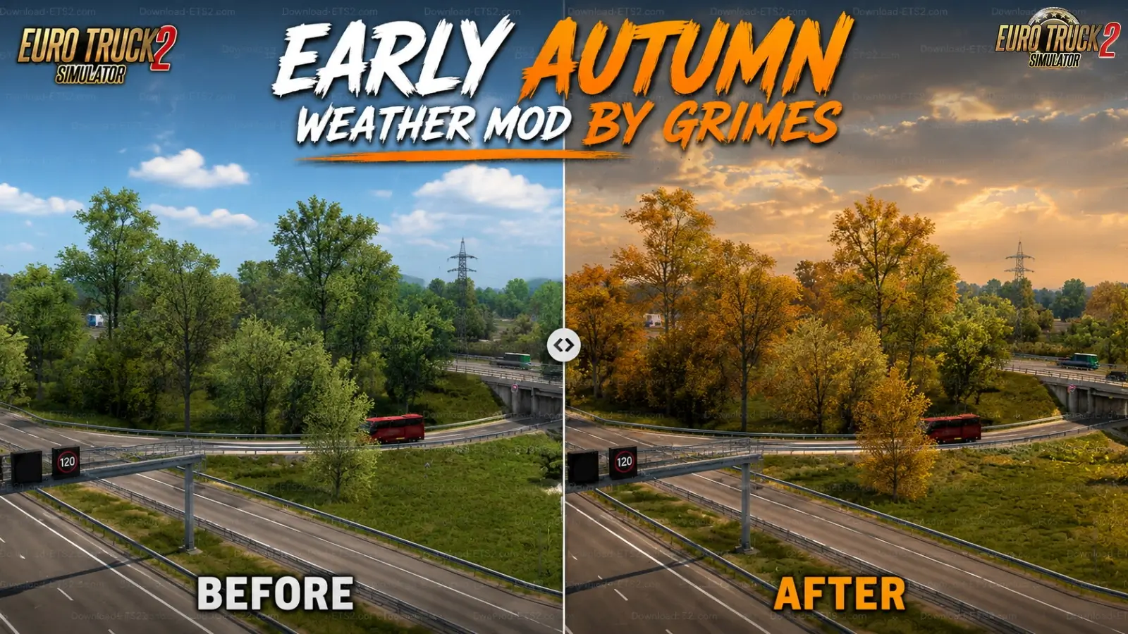 Early Autumn Weather Mod v9.0 by Grimes (1.60.x) for ETS2