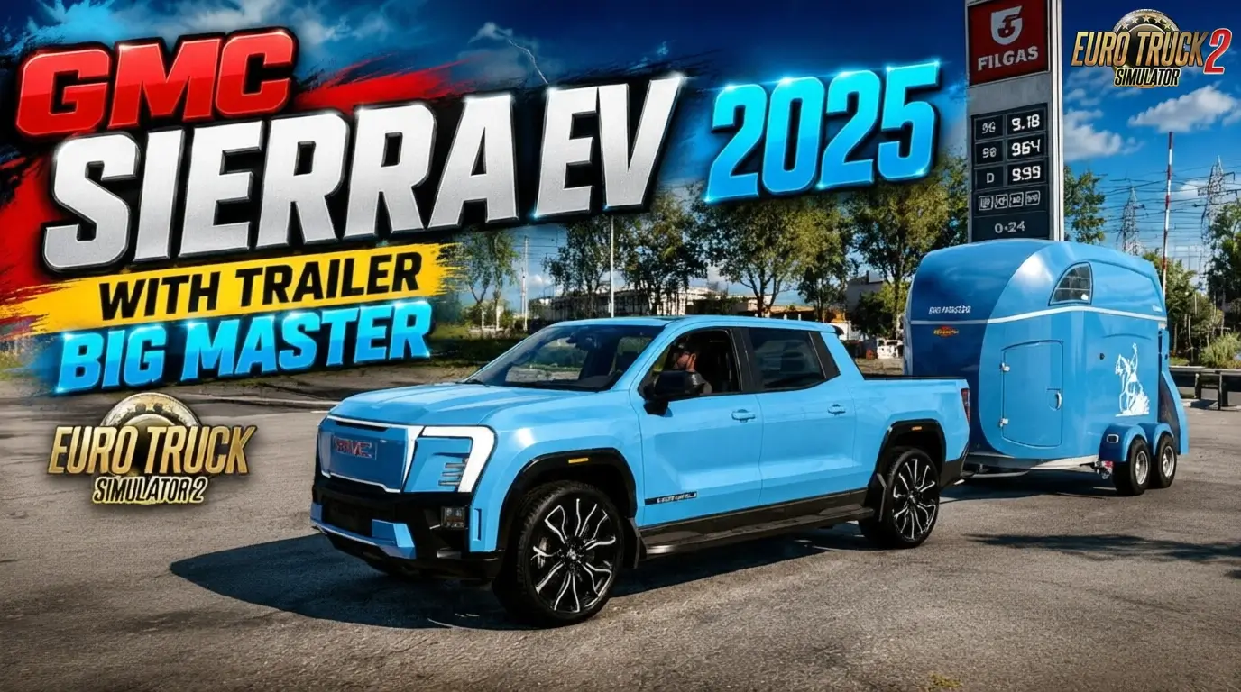 GMC Sierra EV 2025 + Interior v1.2 (1.59.x) for ETS2