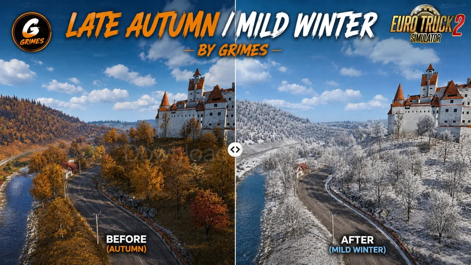 Late Autumn / Mild Winter v6.6 by Grimes (1.60.x) for ETS2