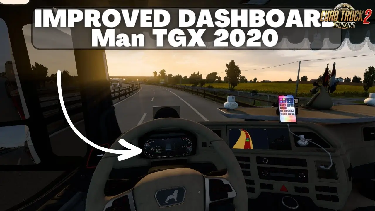 MAN TGX 2020 Improved Dashboard v1.9 (1.59.x) for ETS2
