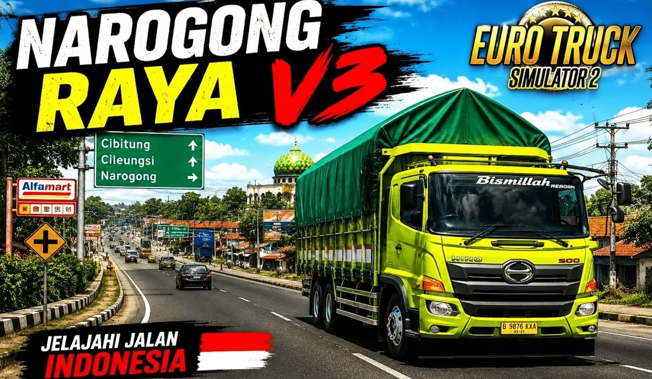 Narogong Raya Map v3.0 (1.59.x) for ETS2