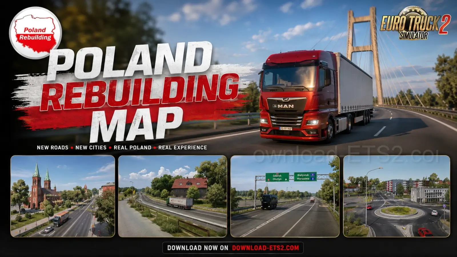 Poland Rebuilding Map v2.6.4 (1.59.x) for ETS2