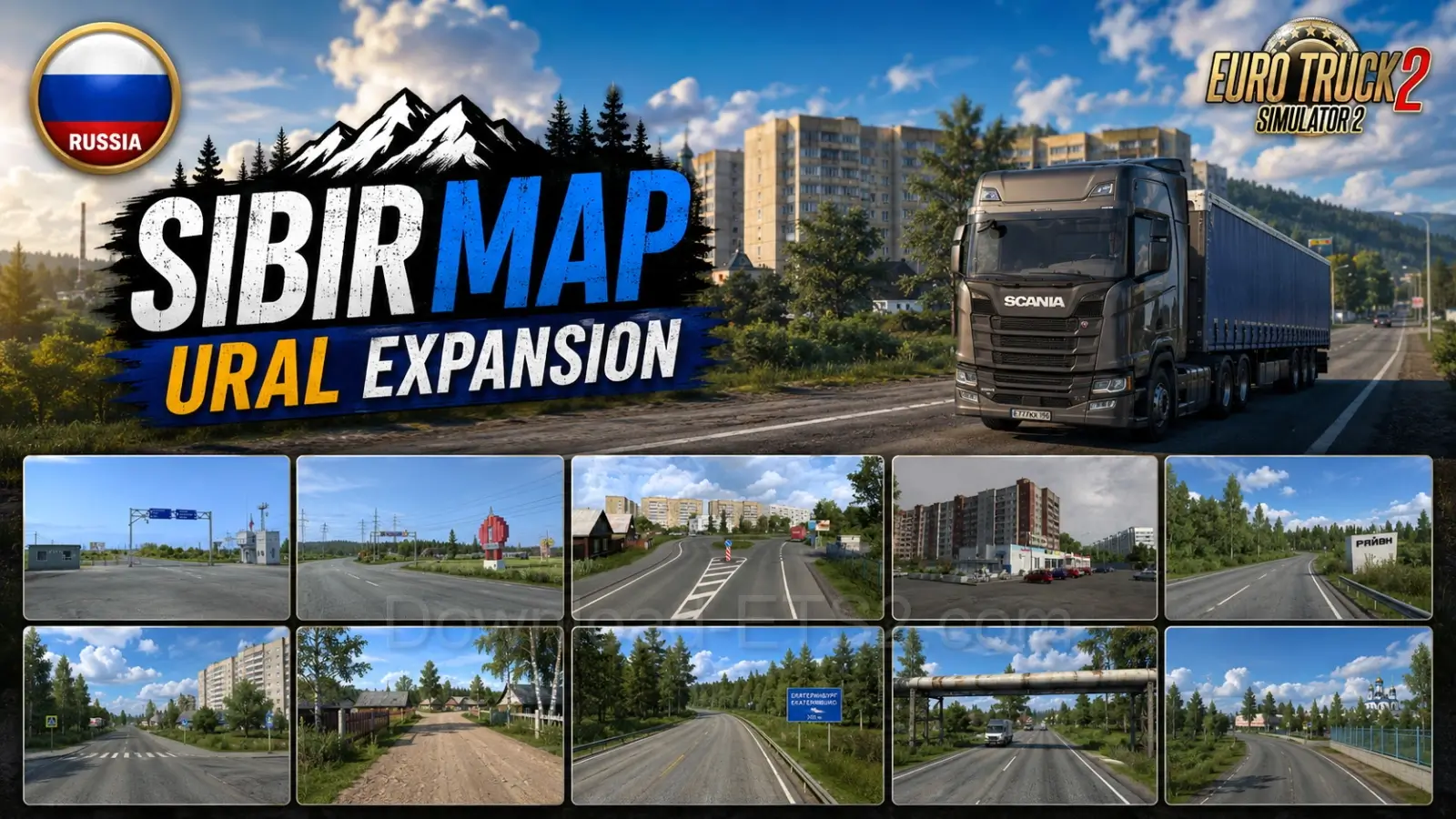 SibirMap Ural Expansion v2.12.2 By 10AVOID (1.60.x) for ETS2