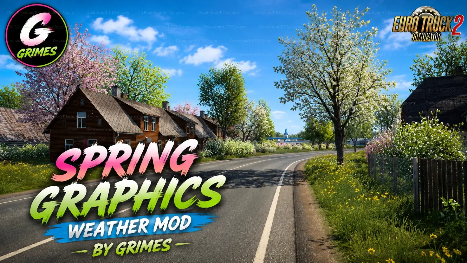 Spring Graphics / Weather Mod v6.6 by Grimes (1.60.x) for ETS2