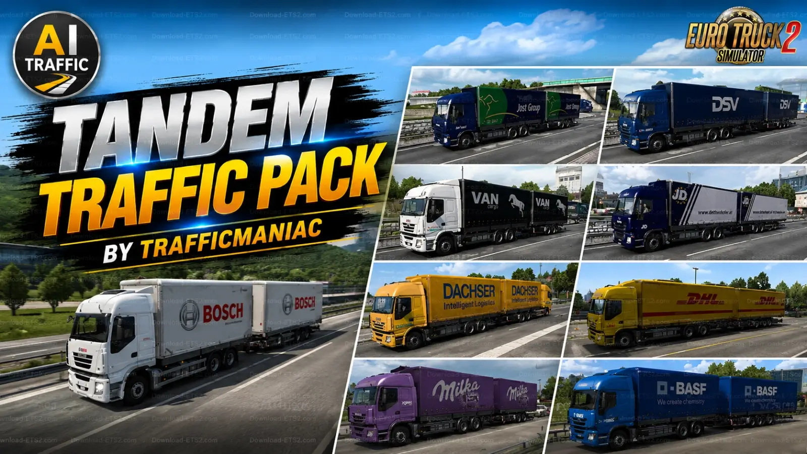 Tandem Traffic Pack v2.3.14 (1.60.x) for ETS2