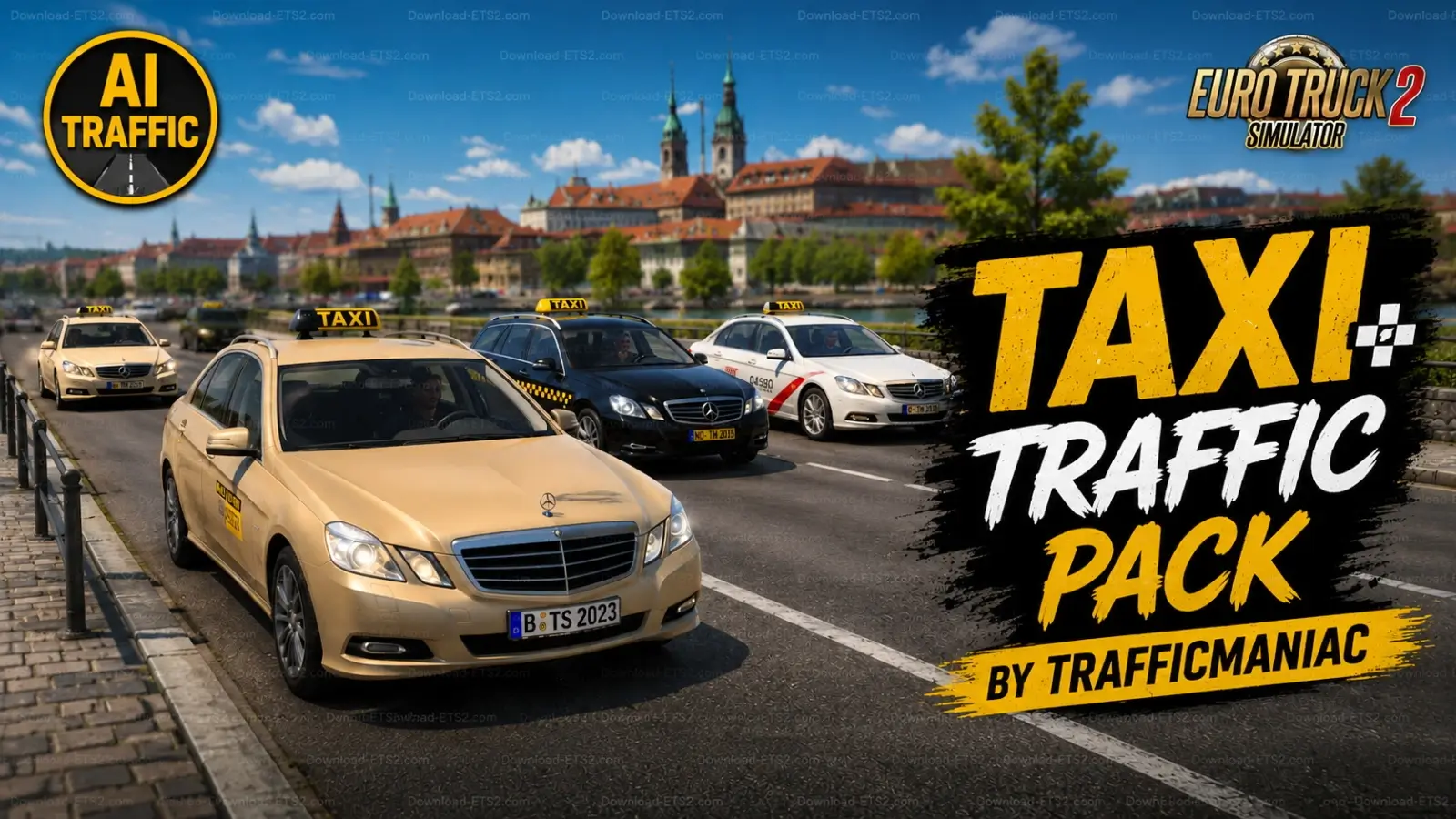 Taxi Traffic Pack v3.5.13 By TrafficManiac (1.60.x) for ETS2