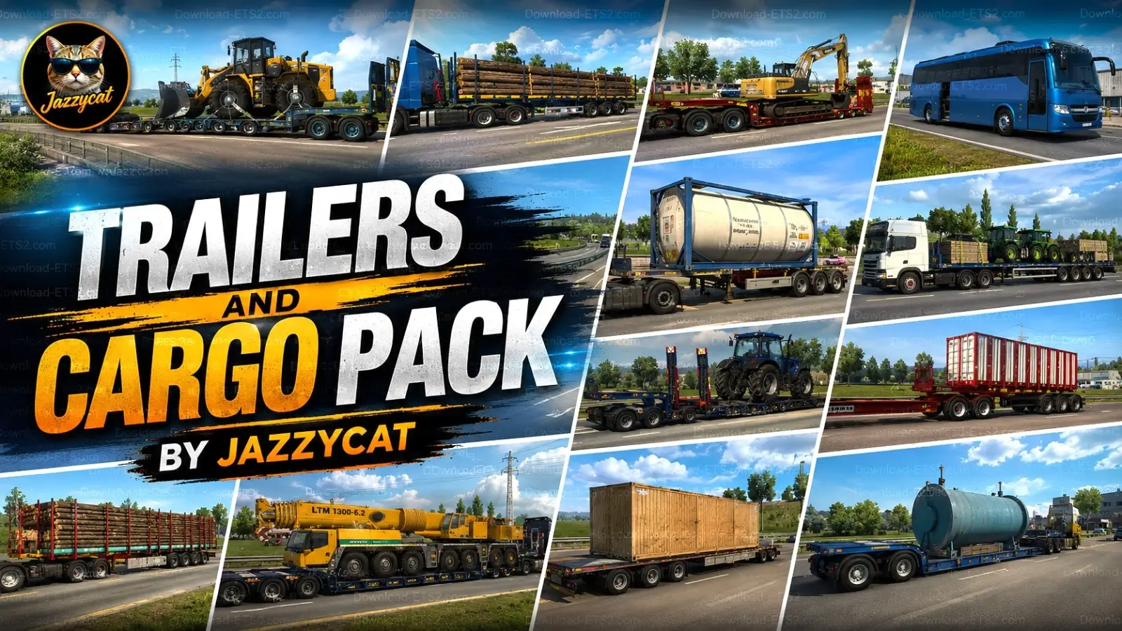 Trailers and Cargo Pack v11.10.5 by Jazzycat (1.60.x) for ETS2