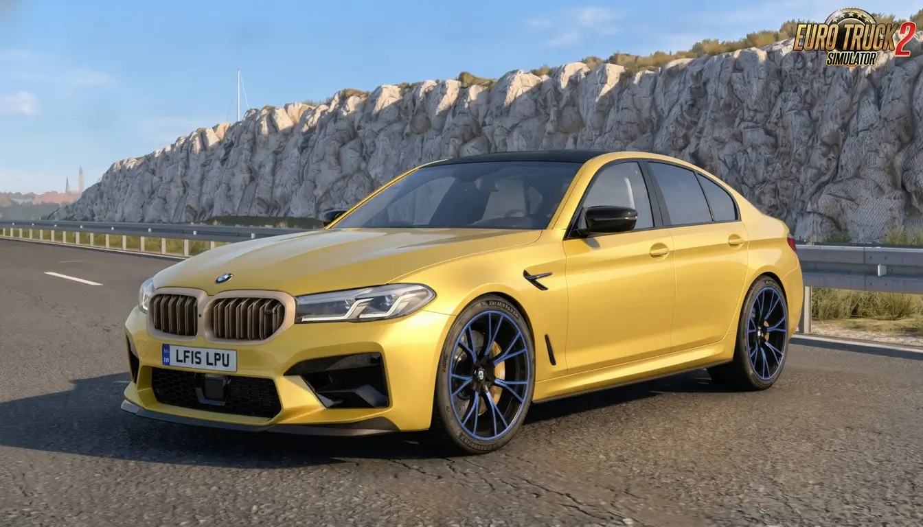 BMW M5 Competition 2023 + Interior v1.2 (1.60.x) for ETS2