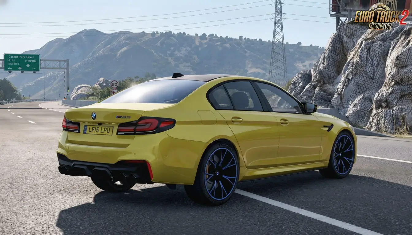 BMW M5 Competition 2023 + Interior v1.2 (1.60.x) for ETS2