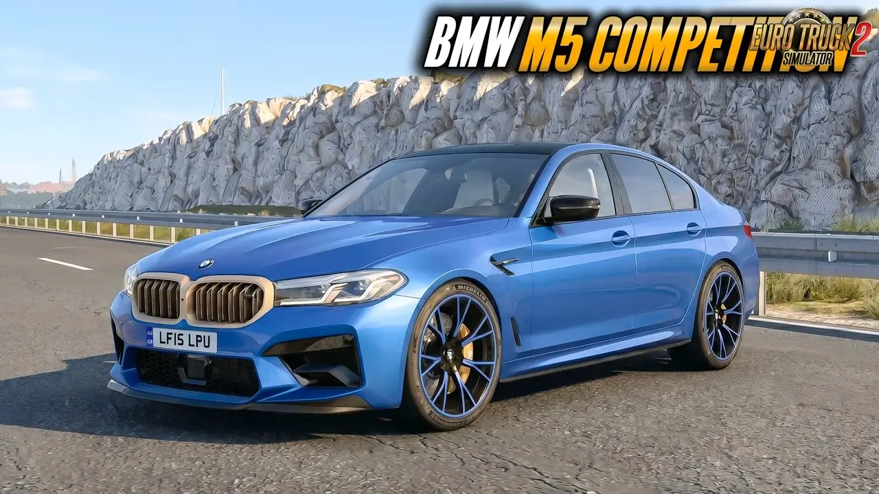 BMW M5 Competition 2023 + Interior v1.2 (1.60.x) for ETS2