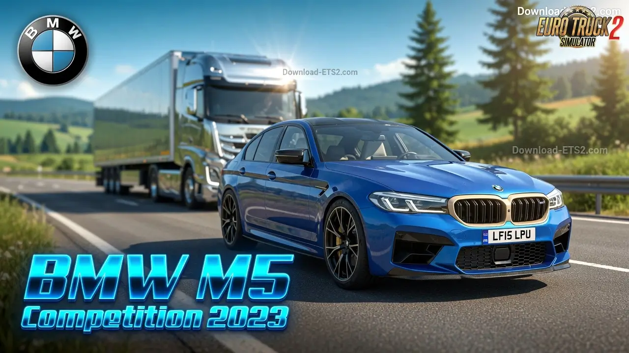 BMW M5 Competition 2023 + Interior v1.2 (1.60.x) for ETS2