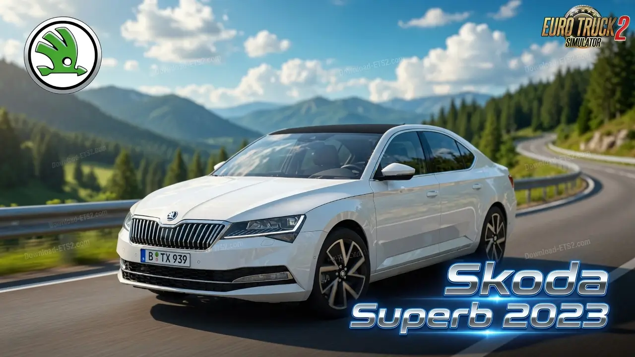 Skoda Superb 2023 + Interior v1.3 (1.60.x) for ETS2
