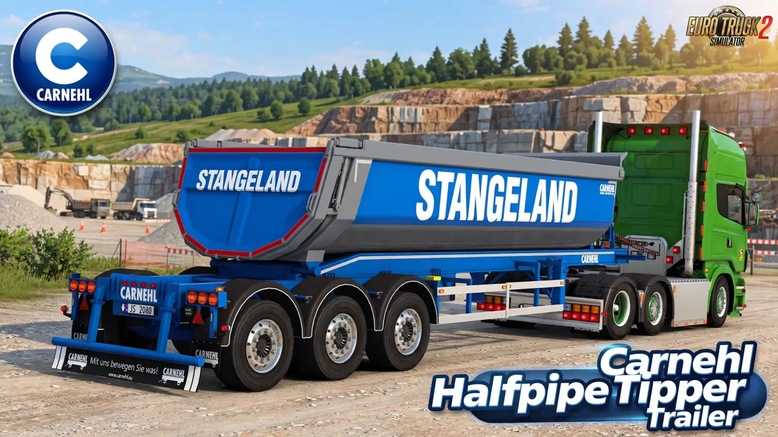 Carnehl Halfpipe Tipper Trailer v2.5 (1.60.x) for ETS2