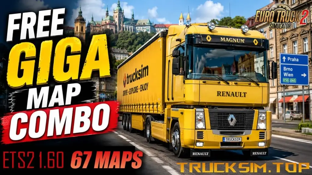 Free Giga Map Combo v1.60 (1.60.x) for ETS2