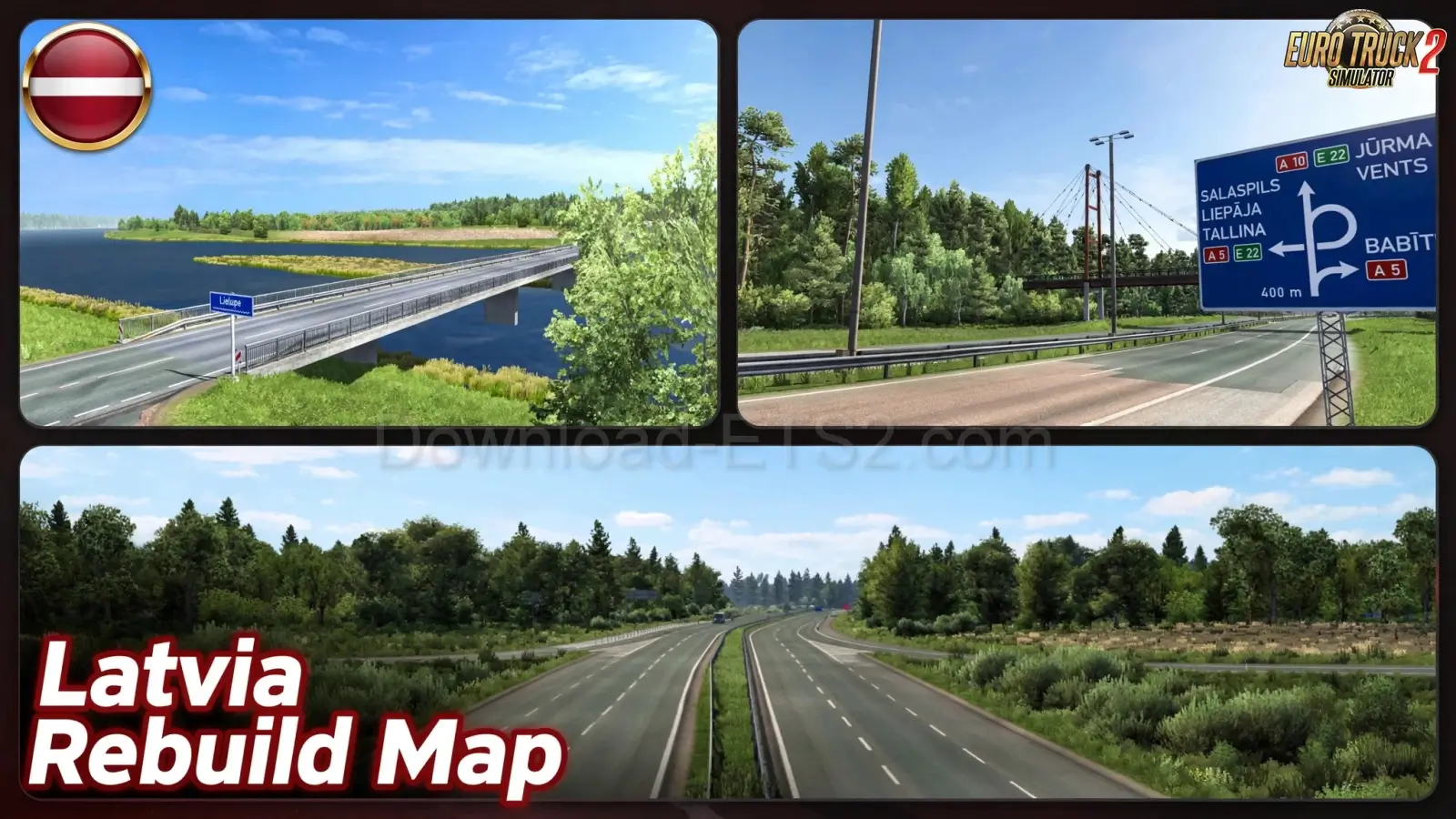 Latvia Rebuild Map v1.28 (1.60.x) for ETS2