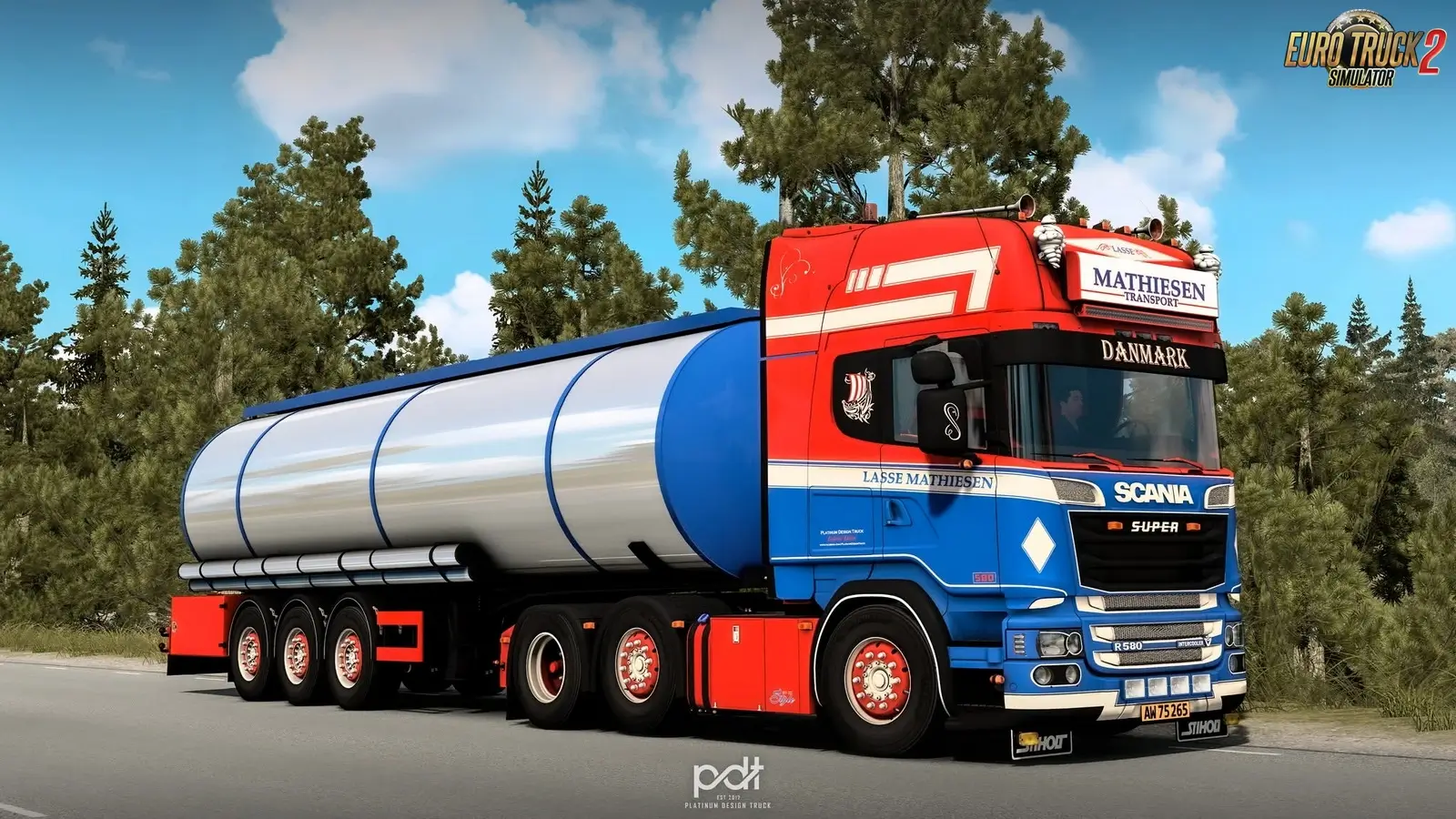 Scania R580 Mathiesen Transport + Cistern v4.0 (1.60.x) for ETS2