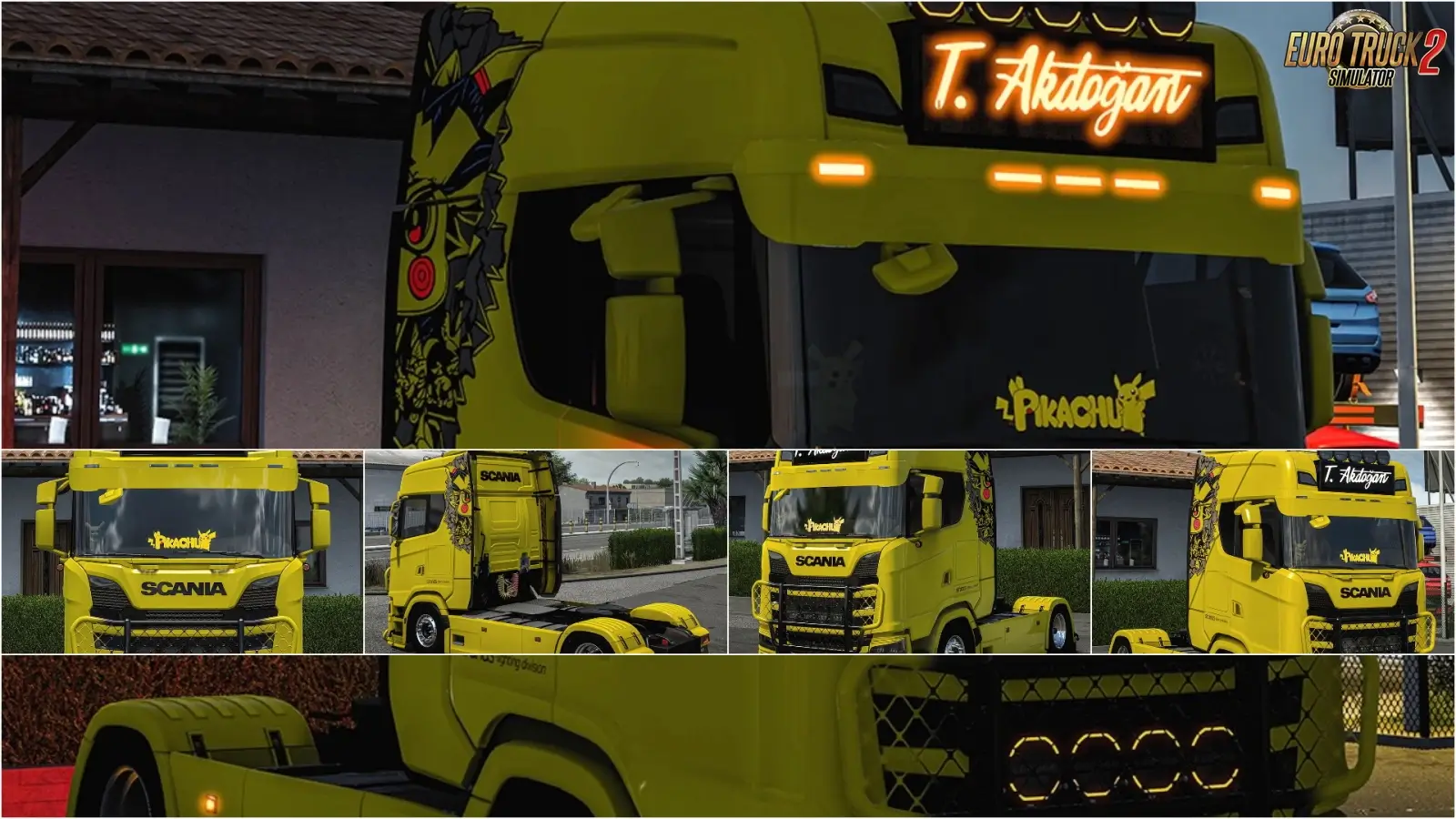Scania S540 Pikachu Edition + Interior v1.0 (1.60.x) for ETS2
