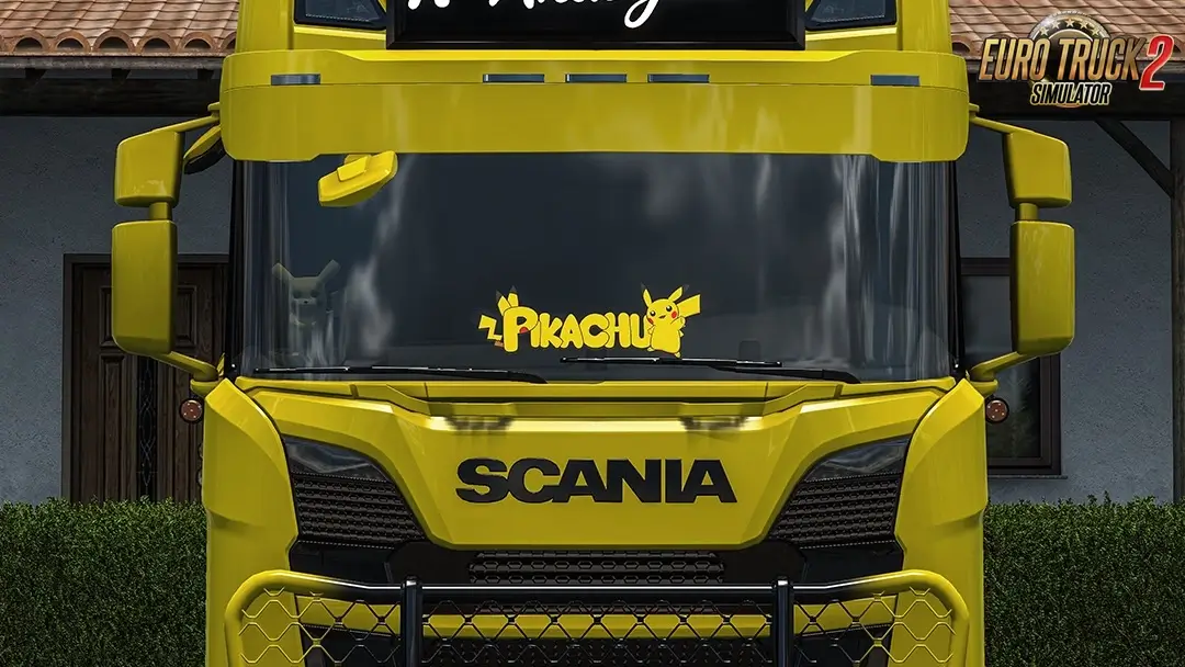 Scania S540 Pikachu Edition + Interior v1.0 (1.60.x) for ETS2