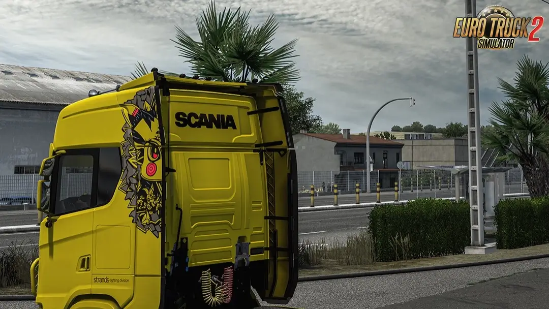 Scania S540 Pikachu Edition + Interior v1.0 (1.60.x) for ETS2