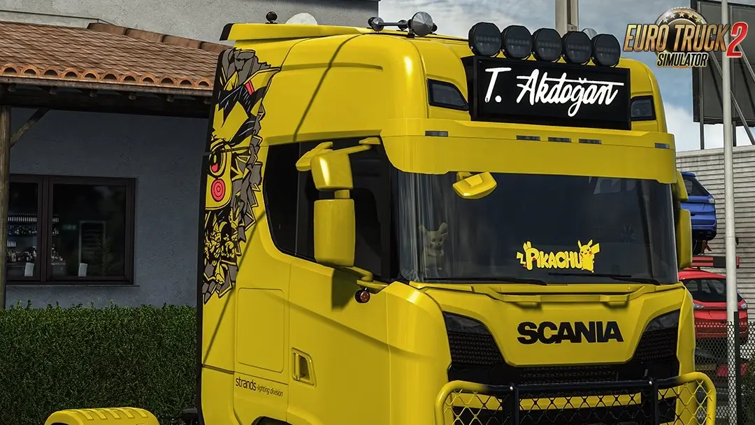 Scania S540 Pikachu Edition + Interior v1.0 (1.60.x) for ETS2