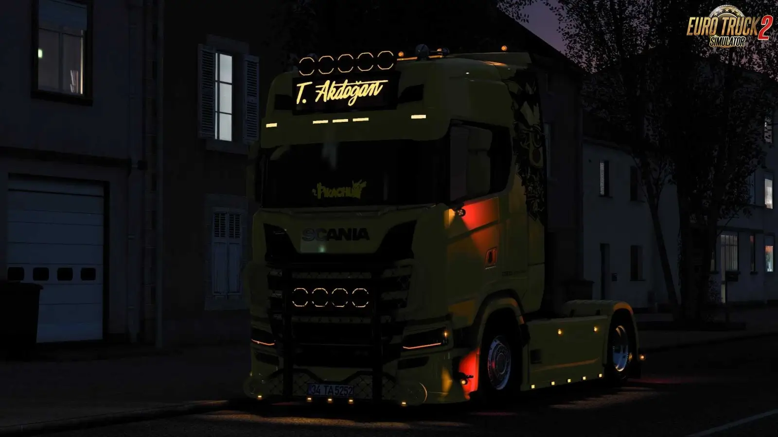 Scania S540 Pikachu Edition + Interior v1.0 (1.60.x) for ETS2