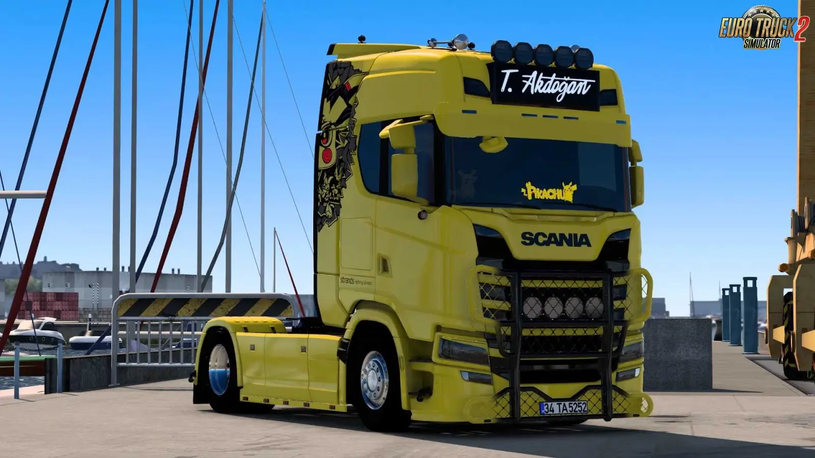 Scania S540 Pikachu Edition + Interior v1.0 (1.60.x) for ETS2