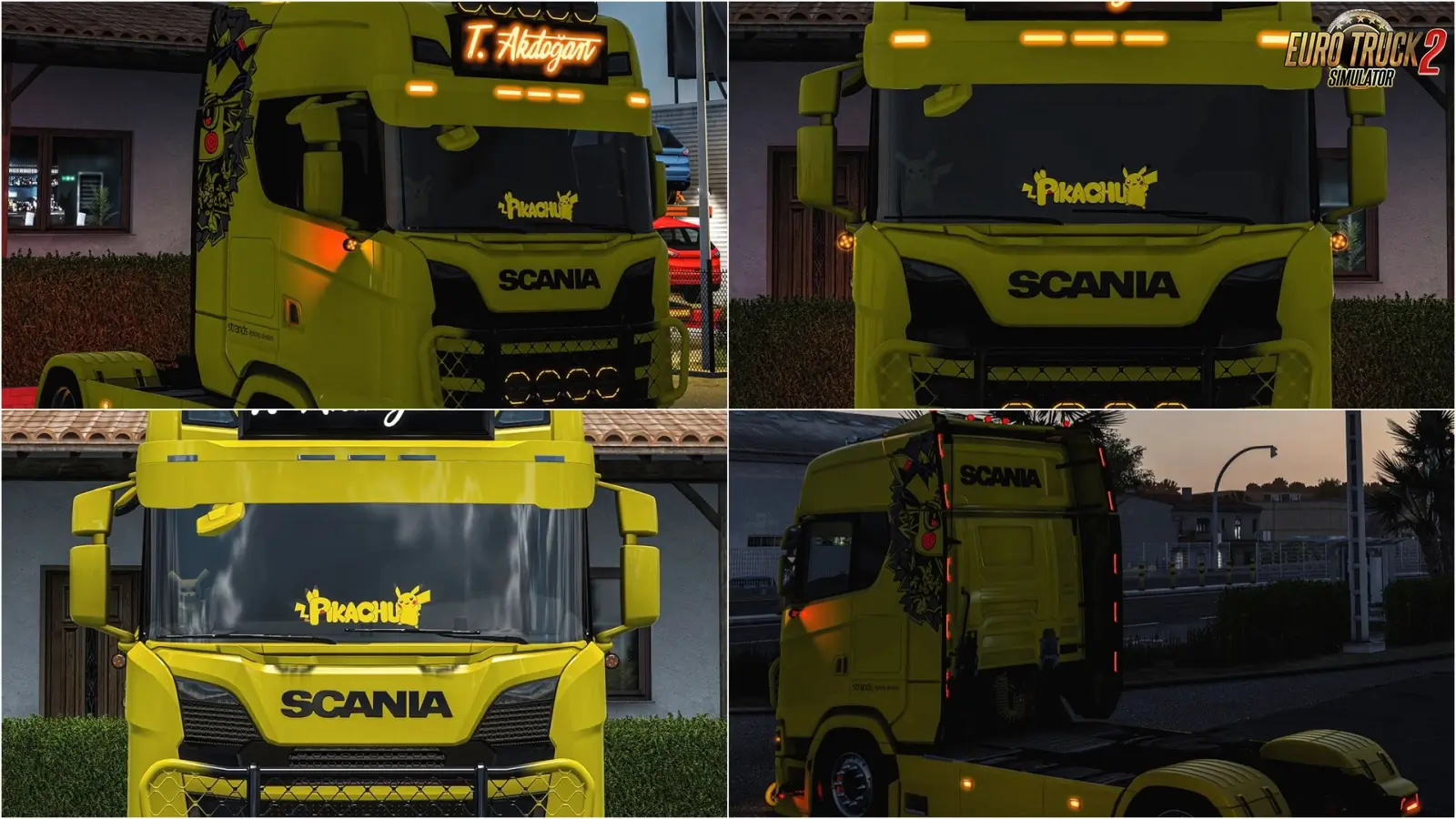 Scania S540 Pikachu Edition + Interior v1.0 (1.60.x) for ETS2