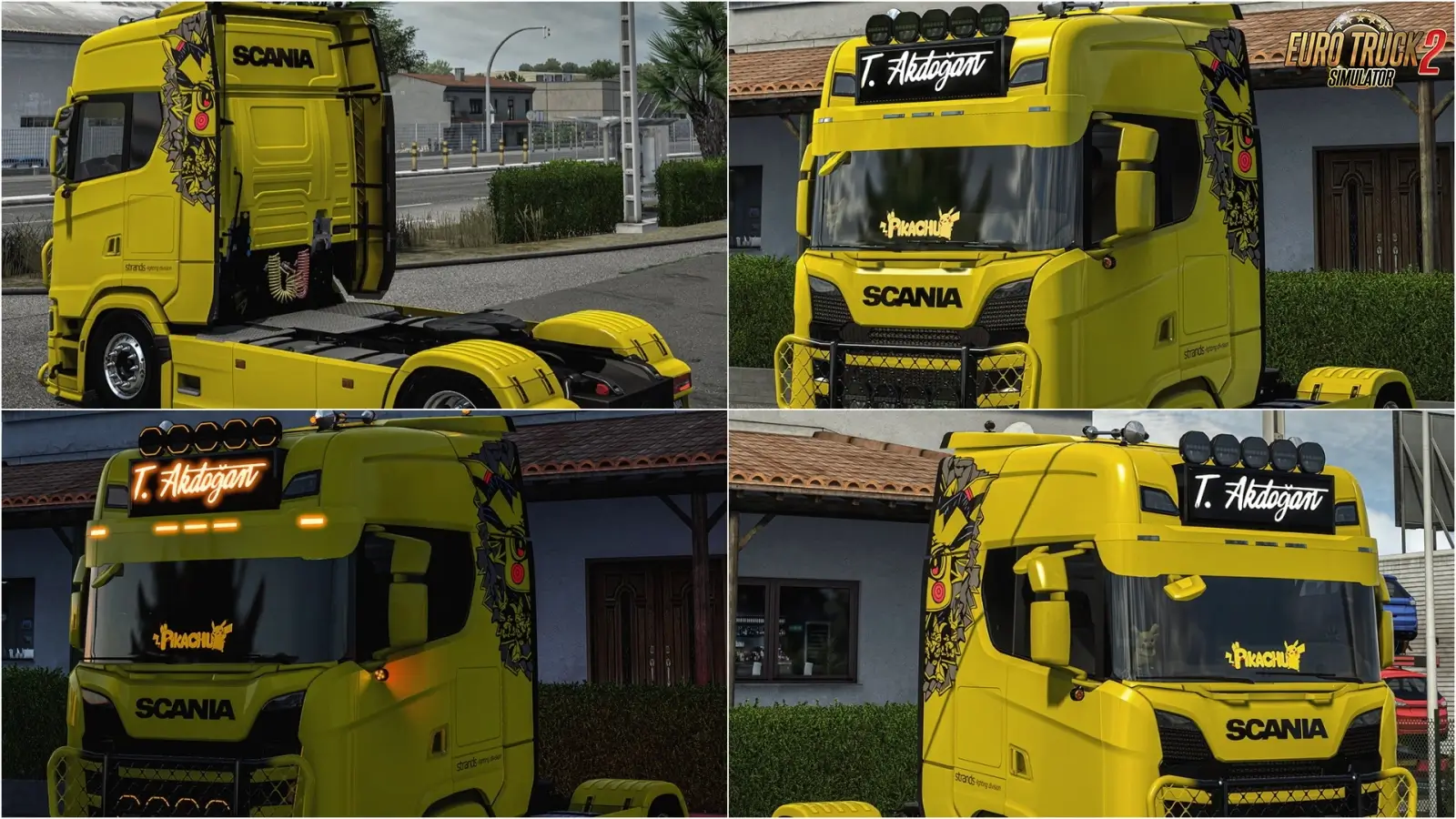 Scania S540 Pikachu Edition + Interior v1.0 (1.60.x) for ETS2
