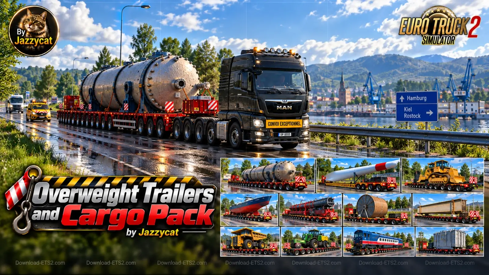 Overweight Trailers and Cargo Pack v11.10.5 by Jazzycat (1.61.x)
