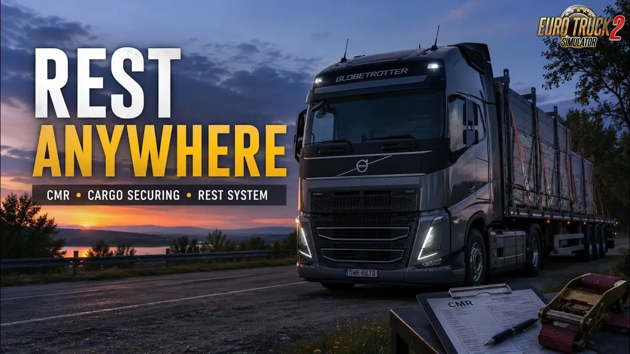 Rest Anywhere Plugin v1.4 (1.61.x) for ETS2