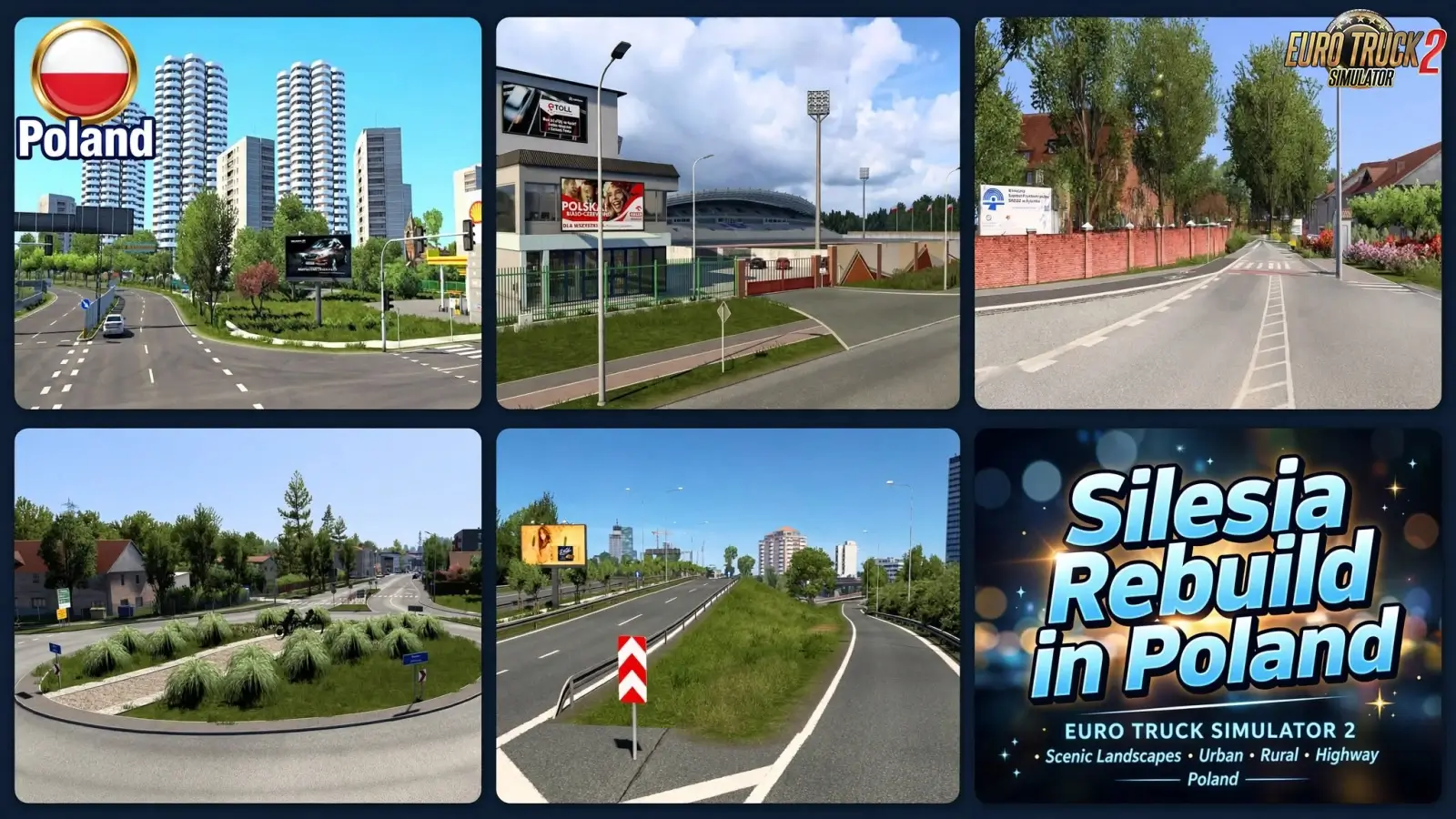 Silesia Rebuild in Poland v1.7.6 (1.61.x) for ETS2