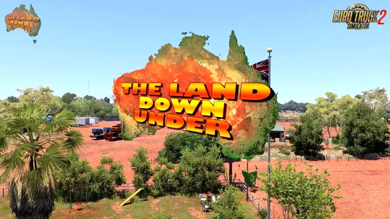 The Land Down Under Map v1.0 (1.60.x) for ETS2