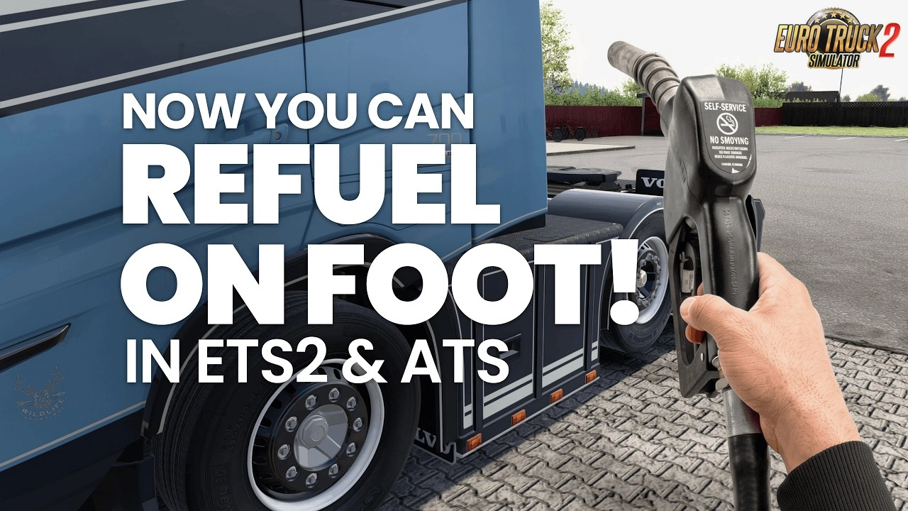 TM Real Walk + Refuel in ETS2 - Video Gameplay