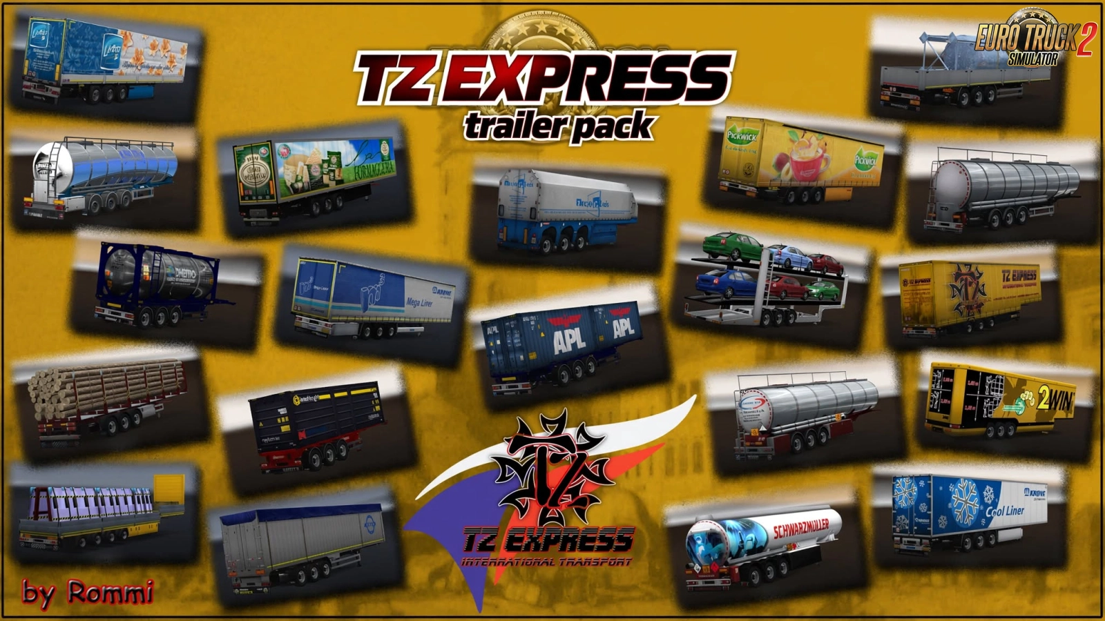 TZ Express Trailers Pack + Ownable v1.61 (1.61.x) for ETS2