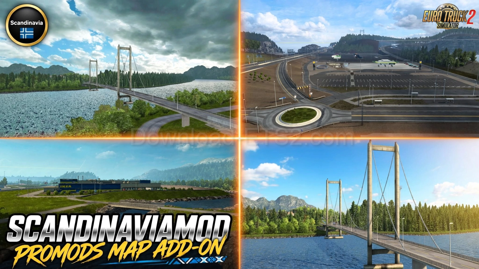 ScandinaviaMod, ProMods Map Add-on v0.4 (1.61.x) for ETS2