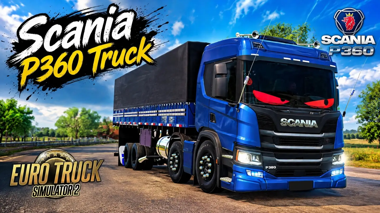 Scania P360 Truck + Interior v2.6 (1.61.x) for ETS2